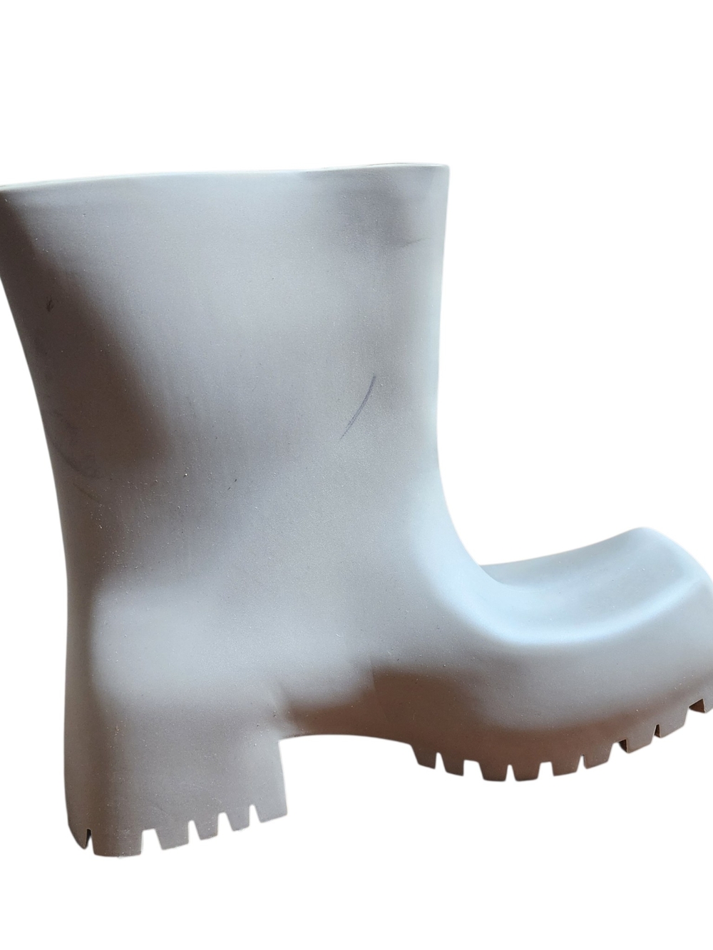 Rubber Puddle Rain Boots Women Size 9 Gray Platform Square Toe Avant-Garde Chunk